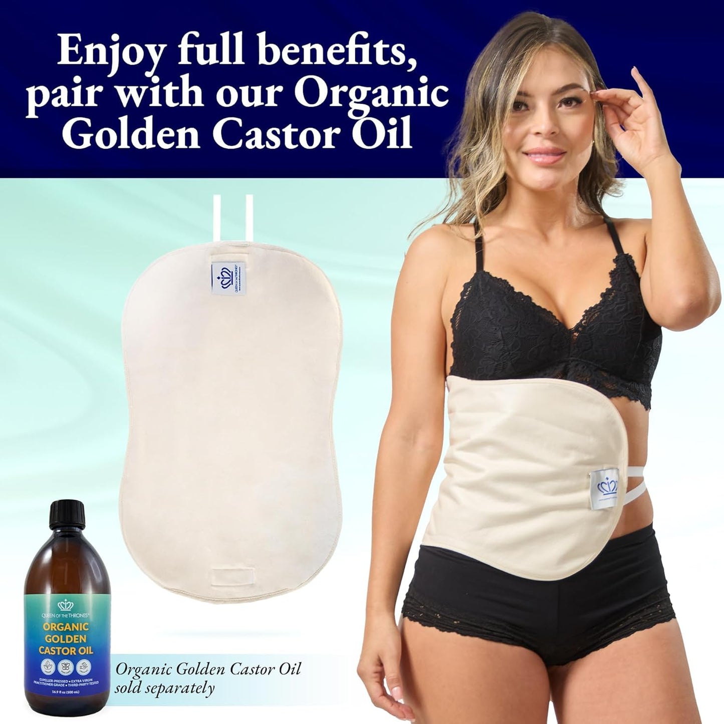 Queen Of Throne Castor Oil Pack for Liver