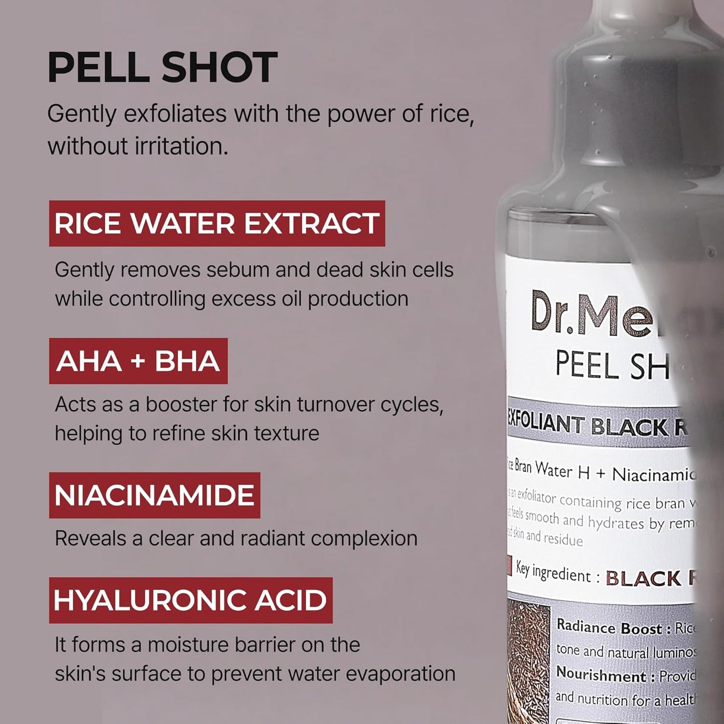 Dr. Melaxin Peel Shot Glow Black Rice Peeling Ampoule