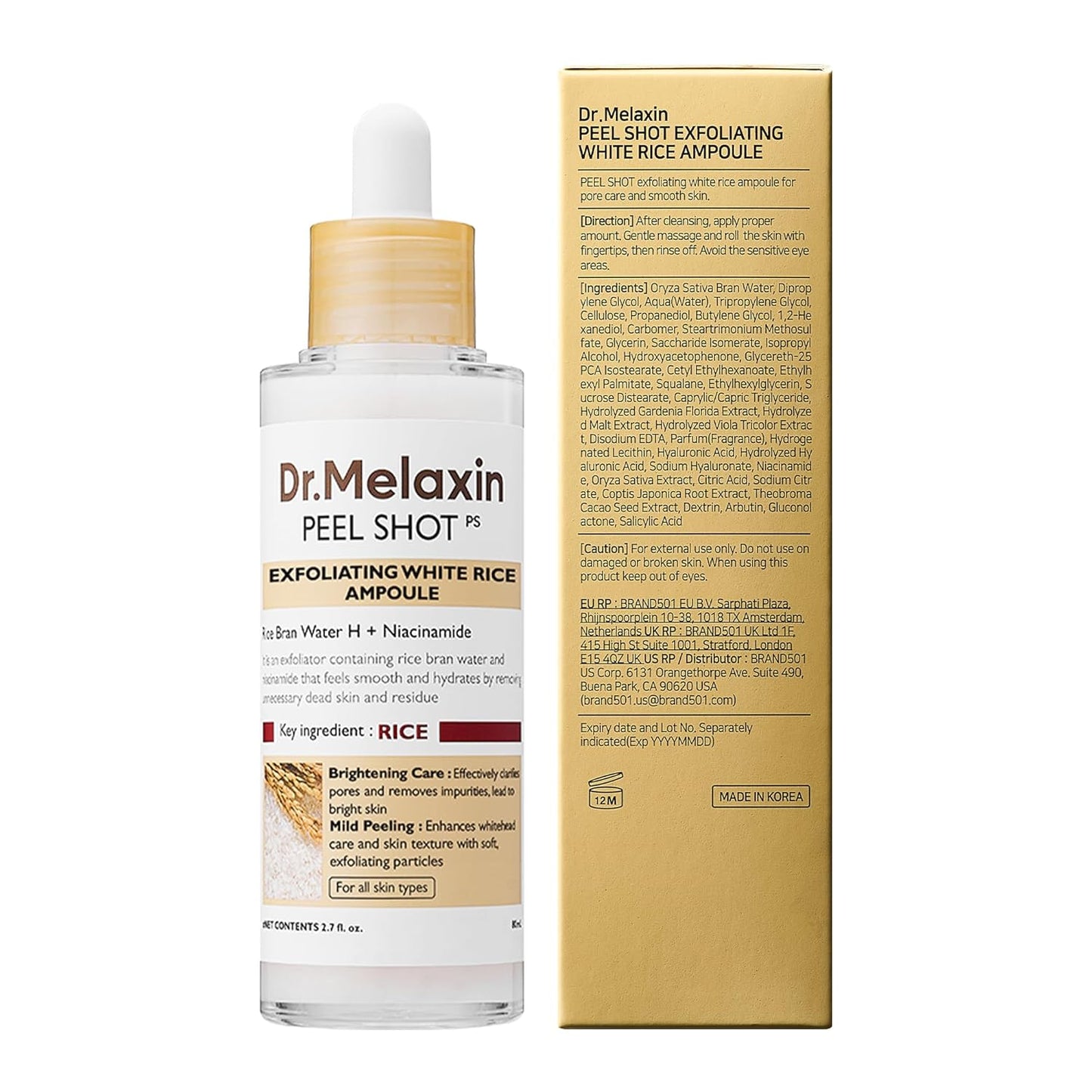 Dr. Melaxin Peel Shot Glow White Rice Peeling Ampoule