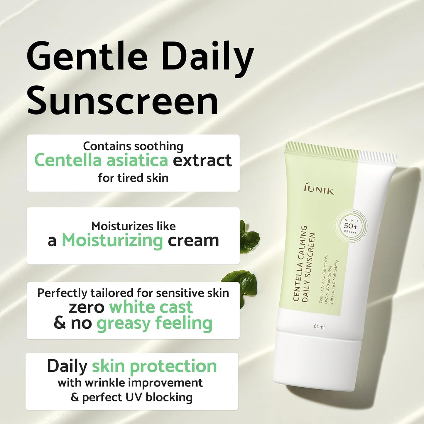 Iunik Centella Calming Moisture Daily Sunscreen SPF 50+