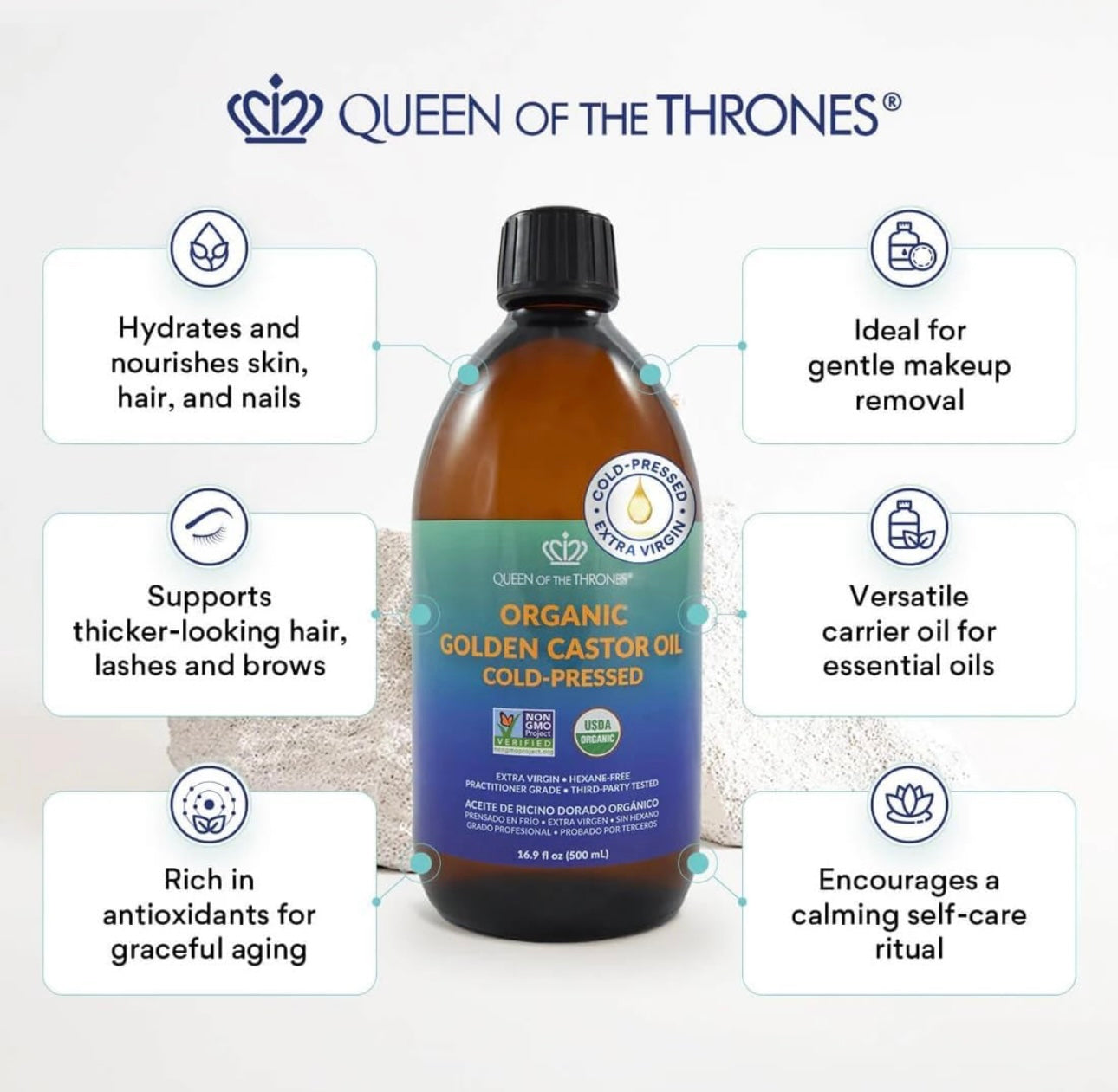 Queen Of Thrones Organic Golden Castor Oil