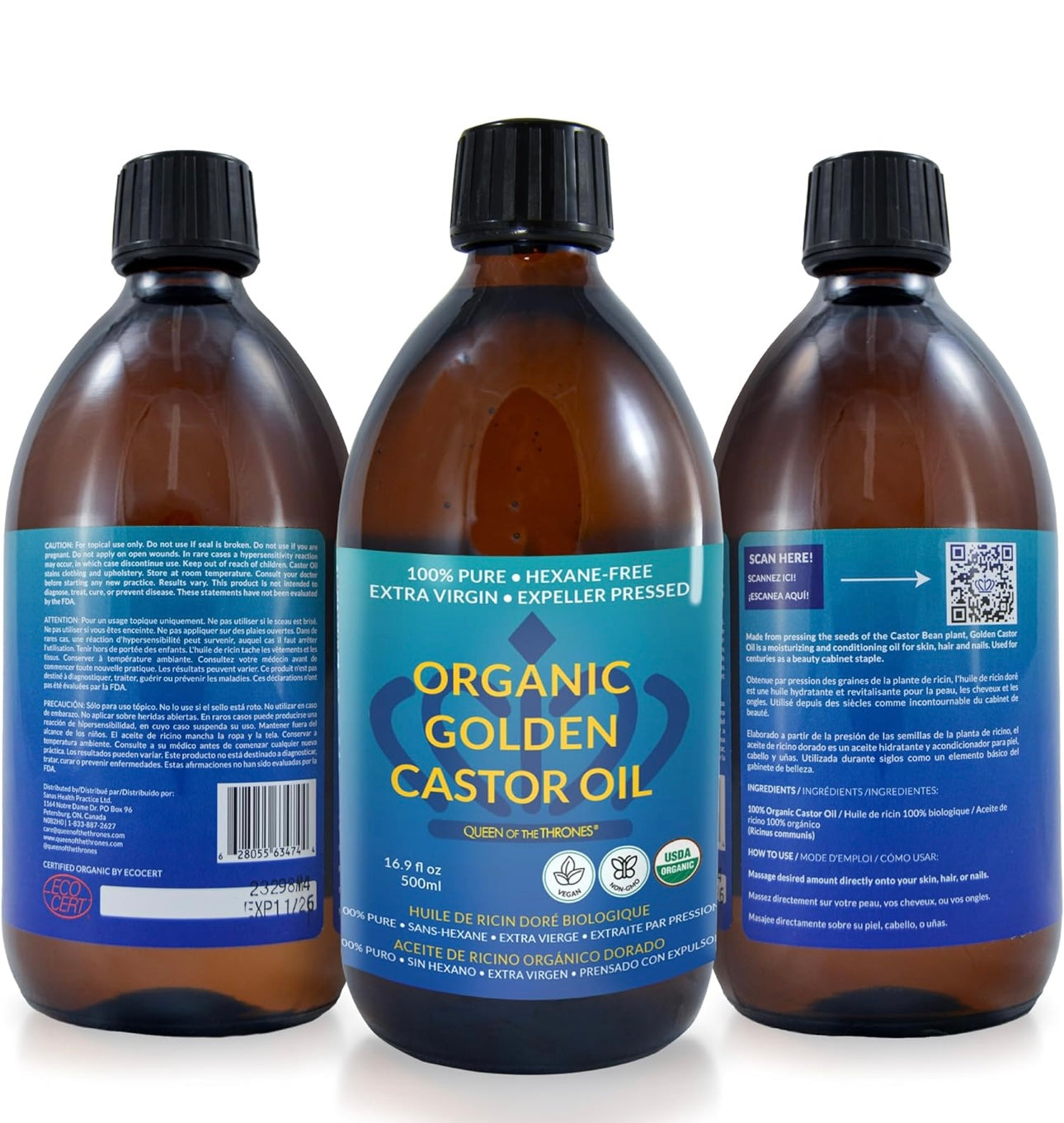 Queen Of Thrones Organic Golden Castor Oil
