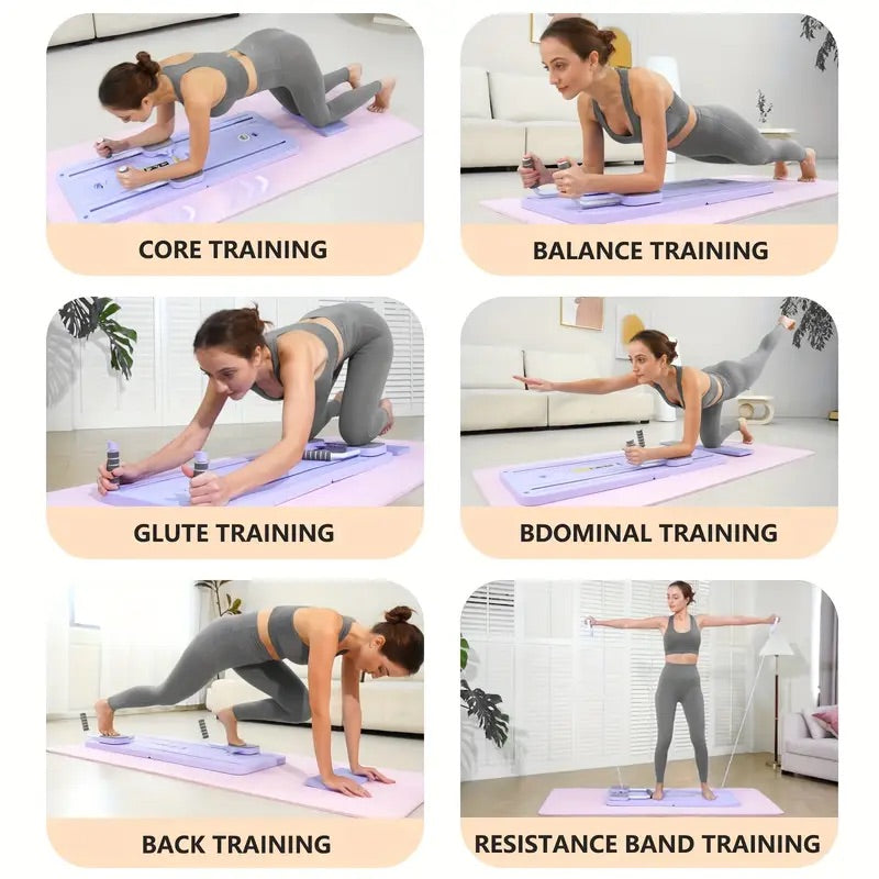 Foldable Pilates Reformer - Pink