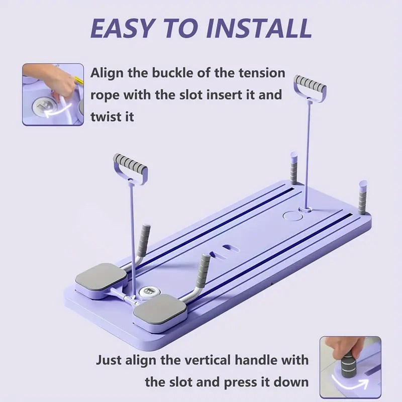 Foldable Pilates Reformer - Purple
