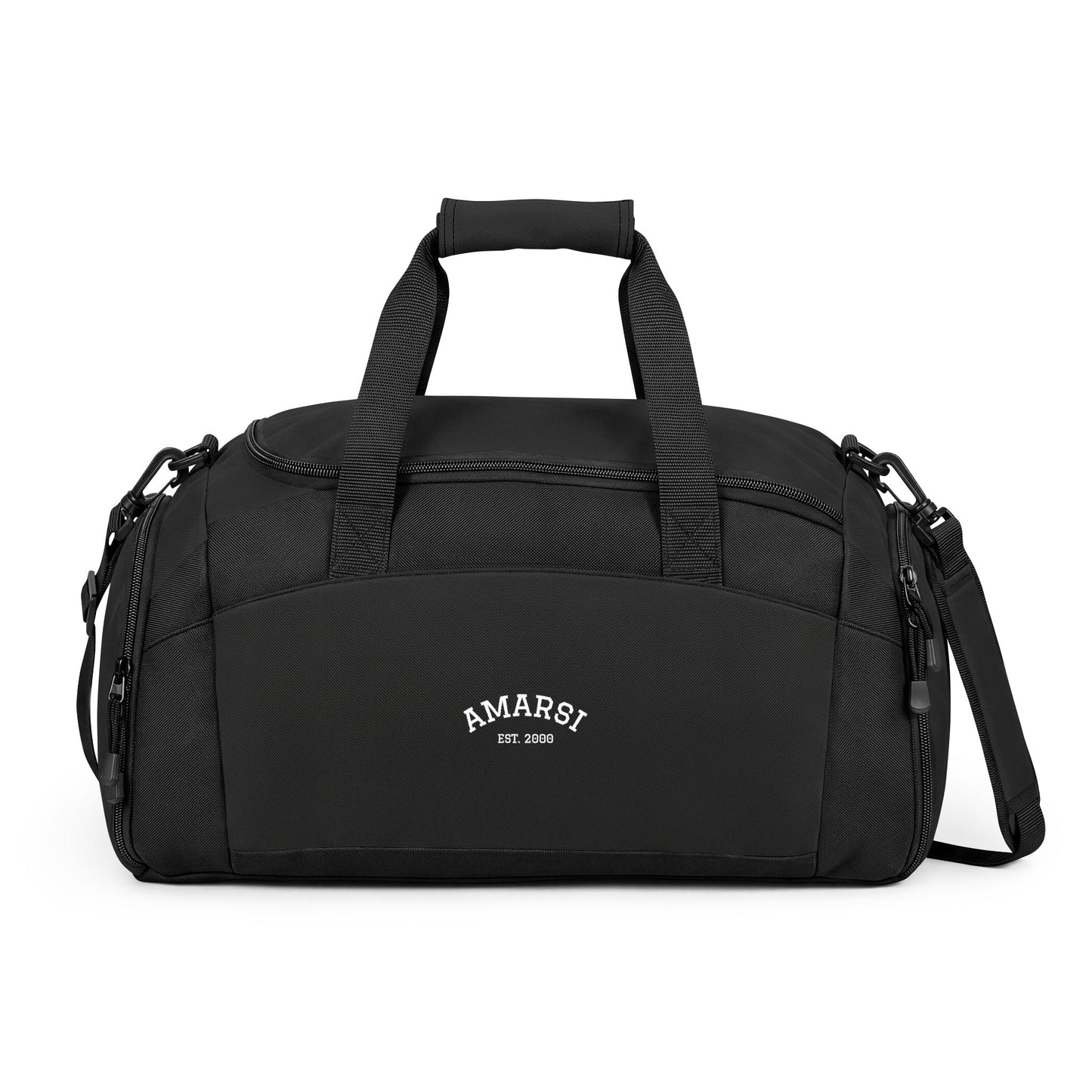 Classic Black Gym Bag — Durable Weekender & Workout Duffle