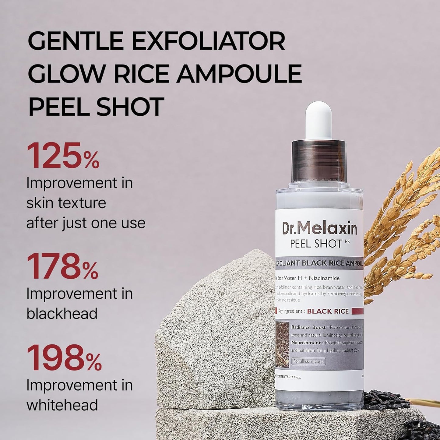 Dr. Melaxin Peel Shot Glow Black Rice Peeling Ampoule