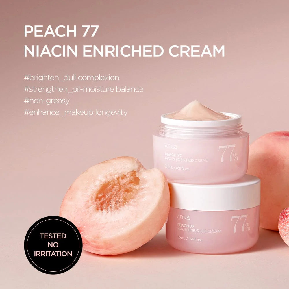 Peach 77% Niacin Enriched Brightening Cream - Anua